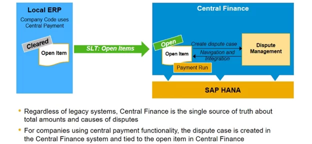 Dispute Management in S/4HANA Central Finance